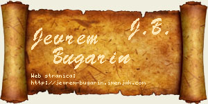 Jevrem Bugarin vizit kartica